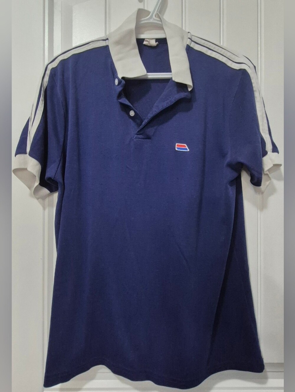 Mens Vintage 1970s/80s Adidas Sportive Polo Shirt Size Large